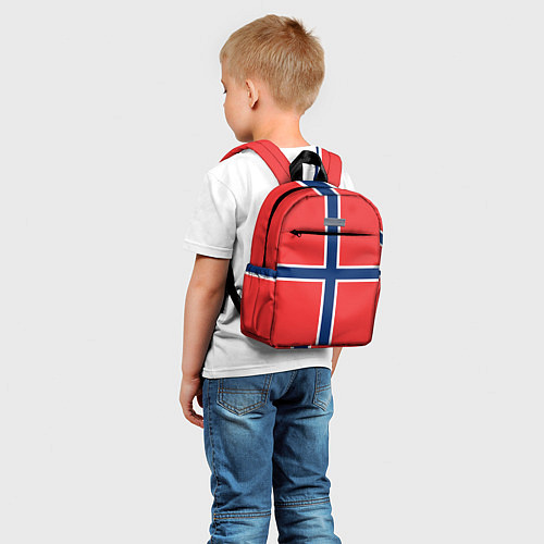 Детский рюкзак Флаг Норвегии / 3D-принт – фото 5