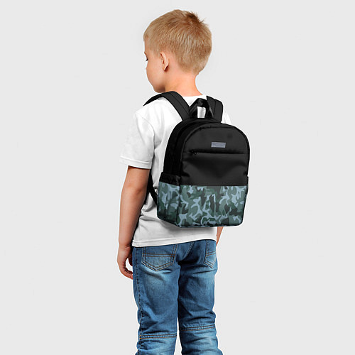 Детский рюкзак Камуфляж: черный/синий / 3D-принт – фото 5