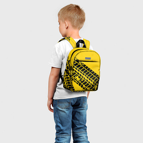 Детский рюкзак Следы покрышек / 3D-принт – фото 5