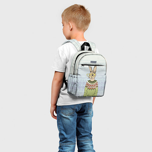 Детский рюкзак Кролик хипстер / 3D-принт – фото 5