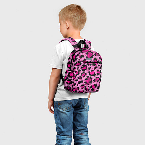 Детский рюкзак Розовый леопард / 3D-принт – фото 5