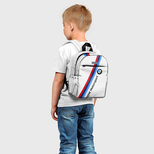 Детский рюкзак BMW Motorsport: White Carbon / 3D-принт – фото 5