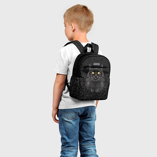 Детский рюкзак Чёрный котик / 3D-принт – фото 5