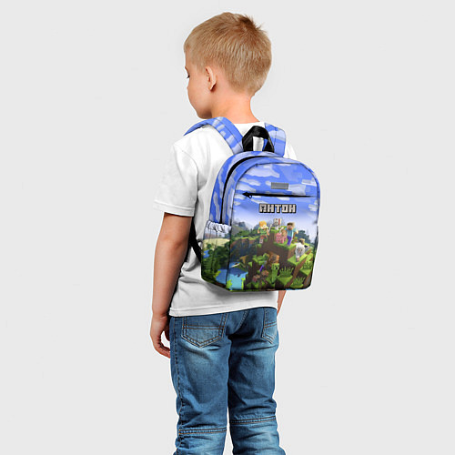 Детский рюкзак Майнкрафт: Антон / 3D-принт – фото 5