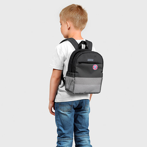 Детский рюкзак ФК Бавария: Серый стиль / 3D-принт – фото 5