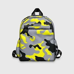 Детский рюкзак Yellow & Grey Camouflage, цвет: 3D-принт