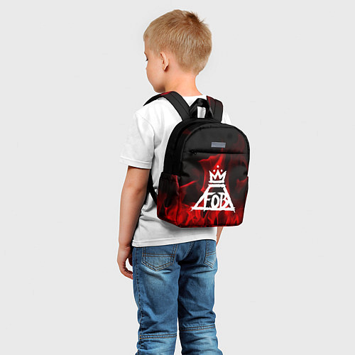 Детский рюкзак Fall Out Boy: Red Flame / 3D-принт – фото 5