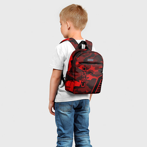 Детский рюкзак CS:GO Red Camo / 3D-принт – фото 5