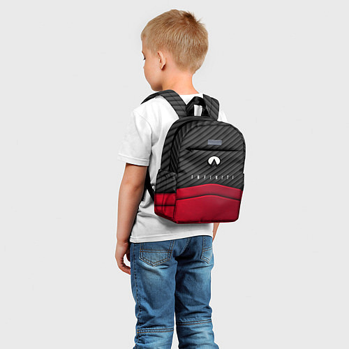 Детский рюкзак Infiniti: Red Carbon / 3D-принт – фото 5