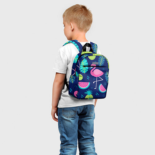 Детский рюкзак Фруктовый фламинго / 3D-принт – фото 5