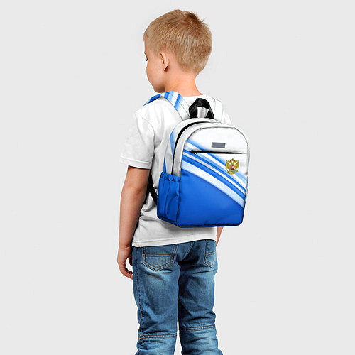 Детский рюкзак Россия: голубая волна / 3D-принт – фото 5
