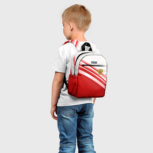 Детский рюкзак Россия: красная волна / 3D-принт – фото 5