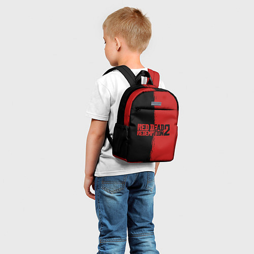 Детский рюкзак RDD 2: Black & Red / 3D-принт – фото 5