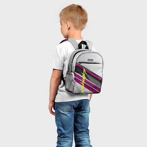 Детский рюкзак Cyberpunk 2077: Violet Style / 3D-принт – фото 5