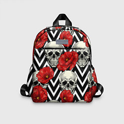 Детский рюкзак Черепа и розы, цвет: 3D-принт