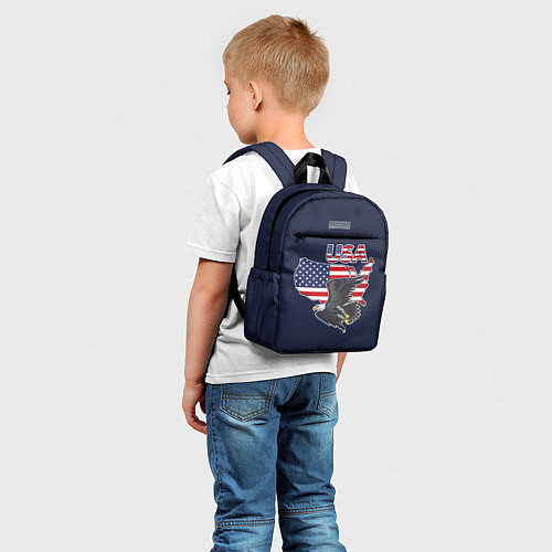 Детский рюкзак USA - flag and eagle / 3D-принт – фото 5