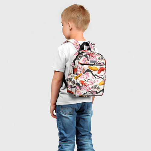 Детский рюкзак Карпы кои в сакуре / 3D-принт – фото 5