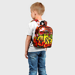 Детский рюкзак Red Graffiti, цвет: 3D-принт — фото 2
