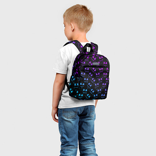 Детский рюкзак Marshmello: Dark Neon / 3D-принт – фото 5