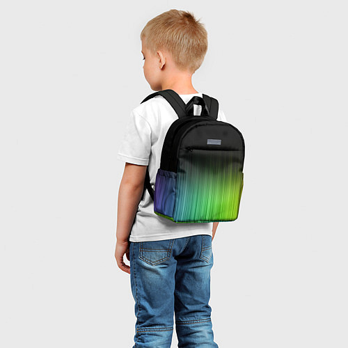 Детский рюкзак Неоновые полосы - Минимализм / 3D-принт – фото 5