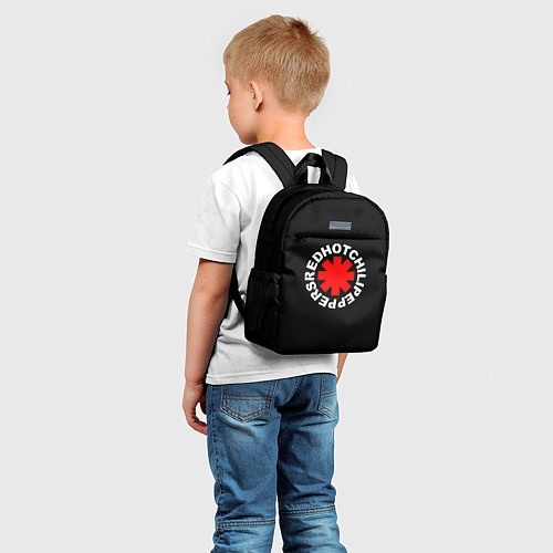 Детский рюкзак Red Hot chili peppers logo on black / 3D-принт – фото 5