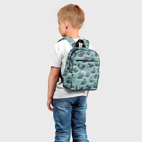 Детский рюкзак Голуби и червяки / 3D-принт – фото 5