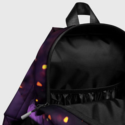 Детский рюкзак Фиолетовая абстракция с блестками, цвет: 3D-принт — фото 2