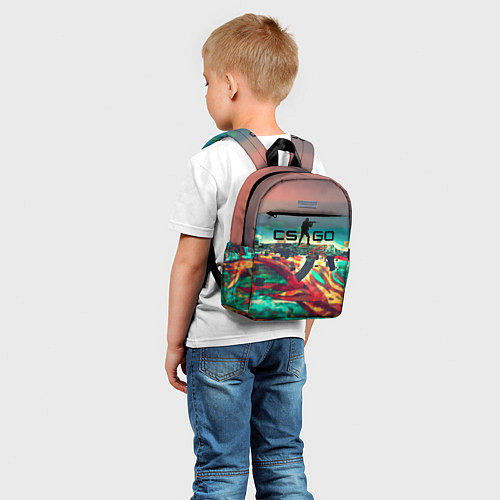 Детский рюкзак CS GO logo abstract / 3D-принт – фото 5