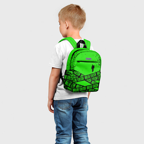 Детский рюкзак BILLIE EILISH: Green & Black Tape / 3D-принт – фото 5