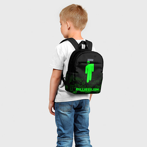 Детский рюкзак Billie Eilish: Green Manikin / 3D-принт – фото 5