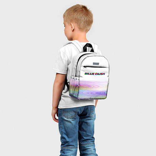 Детский рюкзак BILLIE EILISH: White Glitch / 3D-принт – фото 5