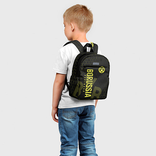 Детский рюкзак Боруссия Дортмунд honeycomb / 3D-принт – фото 5