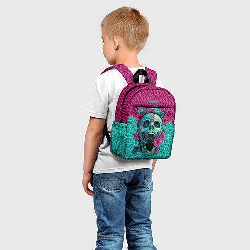 Детский рюкзак Неоновый череп / 3D-принт – фото 5
