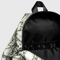 Детский рюкзак Корги ЧБ, цвет: 3D-принт — фото 2