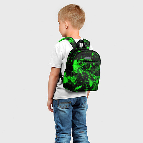 Детский рюкзак Зелёная краска / 3D-принт – фото 5