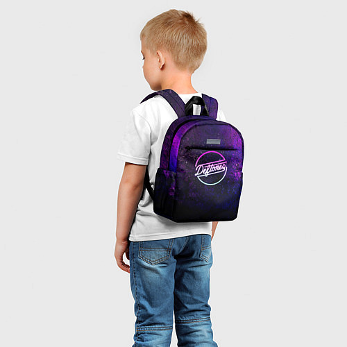 Детский рюкзак Deftones Neon logo / 3D-принт – фото 5