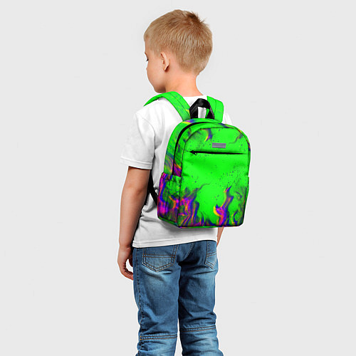 Детский рюкзак ОГОНЬ ГЛИТЧ / 3D-принт – фото 5