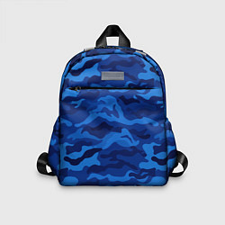 Детский рюкзак СИНИЙ КАМУФЛЯЖ, цвет: 3D-принт