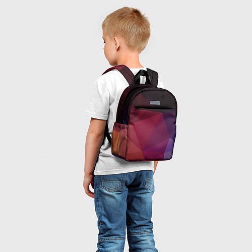 Детский рюкзак Полигональный фон / 3D-принт – фото 5