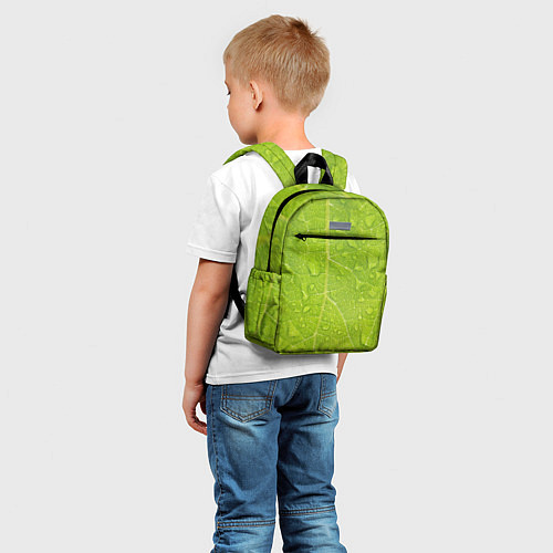 Детский рюкзак Листок с росой / 3D-принт – фото 5