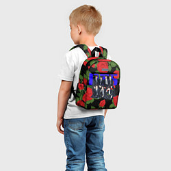 Детский рюкзак BTS Roses Black, цвет: 3D-принт — фото 2