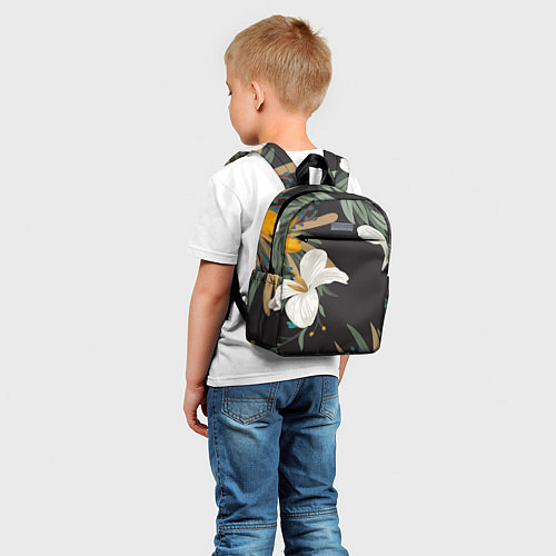 Детский рюкзак Цветочный арт / 3D-принт – фото 5