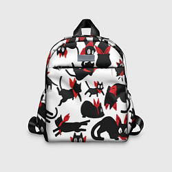 Детский рюкзак Черный котик, цвет: 3D-принт
