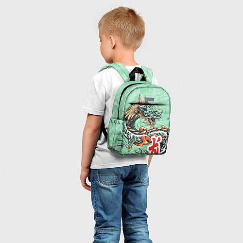 Детский рюкзак Изумрудный дракон / 3D-принт – фото 5