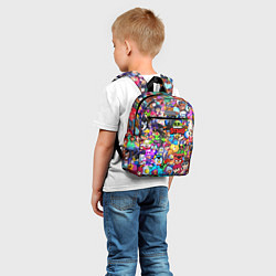 Детский рюкзак BRAWL STARS ВСЕ ПЕРСОНАЖИ, цвет: 3D-принт — фото 2
