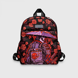 Детский рюкзак Самурай в розах, цвет: 3D-принт