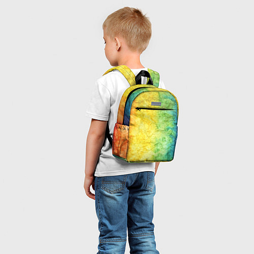 Детский рюкзак Разноцветный акварель градиент / 3D-принт – фото 5