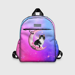 Детский рюкзак Котик На Луне, цвет: 3D-принт