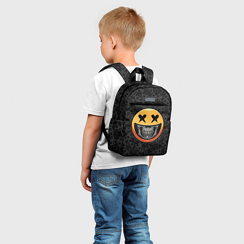 Детский рюкзак Смайлик на черепе Emoji / 3D-принт – фото 5