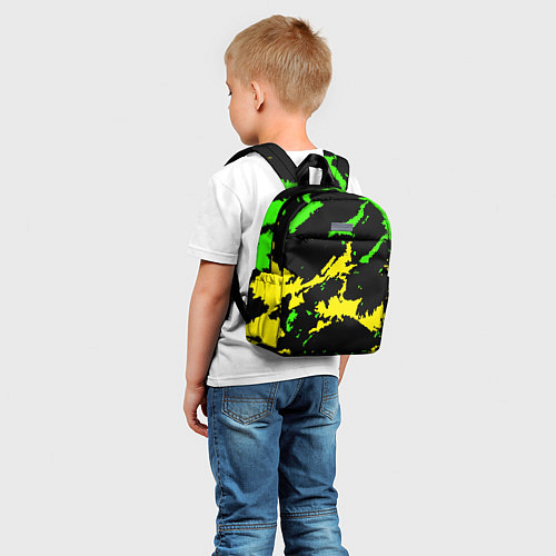 Детский рюкзак Желто-зеленый / 3D-принт – фото 5